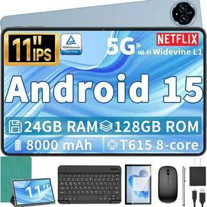 QDDQ Android 15 Tablet, 11 inch Tablet with Keyboard, 24GB+128GB, 1TB Expand, Octa-Core, 2.4G/5G WiFi, 8000mAh, BT V5.0, GMS Certified, IPS Touch Screen, GPS, 2 in 1 with Case, Mouse, Stylus(Green) QDDQ Android 15 Tablet, 11 inch Tablet with Keyboard, 24GB+128GB, 1TB Expand, Octa-Core, 2.4G/5G WiFi, 8000mAh, BT V5.0, GMS Certified, IPS Touch Screen, GPS, 2 in 1 with Case, Mouse, Stylus(Green)