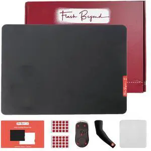flash Beyond Glass Gaming Mouse Pad - Premium Glass Pad with Anti-Slip Rubber Base - Smooth, Precise Tracking, Durable Surface for High-Speed Gaming, Ideal for FPS Players (Black-50 * 40CM)