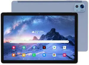 FancyFish 10.1 inch Android 12 Tablet, Octa-Core CPU, 12(6+6) GB RAM+128GB ROM+1TB Expandable Computer Tablets PC, 1920 * 1200 FHD IPS Screen, 5+13MP Dual Camera, GMS Certified Tablet Light-Blue