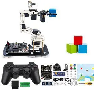 Yahboom Robot Arm ROS Virtual Machine as Controller Programmable AI Visual Recognition 6DOF Mechanical Arm Research Robot DOFBOT-SE (VM Software Not Support MAC)