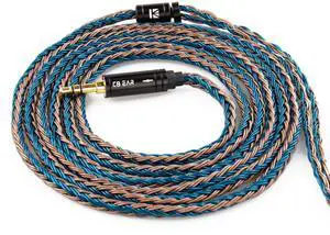 2 Meter Length MMCX Cable, Upgraded in Ear Monitor Cable, KBEAR Replacement IEM Extension Headphones Wire for Shure se215, se215 pro, se846, se425, se535 in Ear Headphones, iems (mmcx, 4.4mm Plug)
