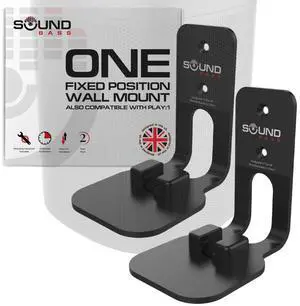 ONE, ONE Gen 2, ONE SL & Play:1 Wall Mount Bracket, Twin Pack [2pcs], Black, Compatible with Sonos ONE, ONE Gen 2, ONE SL & PLAY1 Speaker