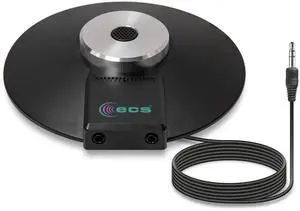 ECS WordForum 3.5mm TRS 360° Omnidirectional Stereo Conference Microphone for PC - with Daisy Chain Option, Condenser Mic for Teleconferencing - 1 Pack