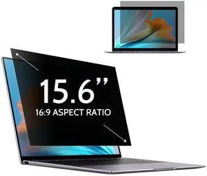 Twugs Laptop Privacy Screen 15.6 Inch, for 16:9 Aspect Ratio Laptop Screen Privacy Shield, Anti-Glare & Blue Light Filter | Removable Privacy Shield | Screen Protector
