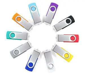 32GB Flash Drive 10 Pack USB 2.0 Flash Drive Thumb Drive USB Flash Driver 32GB High Speed Flash Drive Pack Keychain Design Jump Drives Memory Stick for Data Storage and Transfer(10 Pack, Mixed Color)
