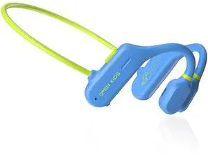 TBtebeat Kids Open Ear Headphones: Bluetooth 5.3 Air Conduction Open Ear Headphones Air Conduction Earbuds with Mic for Boys Girls School/Study/Listen to Music/Watch iPad(Blue002)