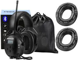 PROHEAR 033 Upgraded Bluetooth Hearing Protection Headphones - Black GEP01 Gel Ear Pads (Upgraded) for 3M PELTOR Headsets