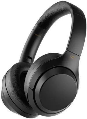 iKF T1/T1 Pro/T1 Max Wireless Bluetooth Over-Ear Headphones, 100H Battery, HiFi Sound, ANC, Multi-Device Connection, App Control, Wired Mode, for Travel, Work, Gaming, Music T1 Black