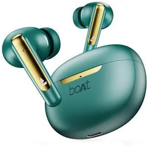 boAt Newly Launched Airdopes 141 ANC TWS Earbuds with 42 hrs Playback/50 ms Low Latency BeastMode/IWPTech/Signature Sound/Quad Mics with ENx/ASAP Charge/USB Type-C Port/IPX5 (Green)