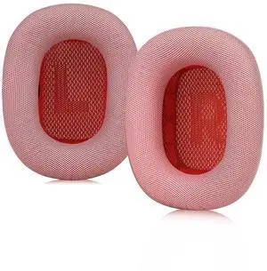 Sinowo Ear Cushions for Apple AirPods Max Headphones Replacement Leather Earpads Sweat Proof Ear Cups Cushion Easy to Install with Magnet, Protein Leather and Memory Foam(Pink)