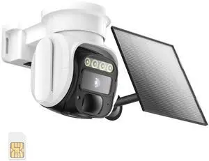 runofast 4G LTE Cellular Security Camera,No WiFi Solar Powered Camera Outdoor,Pan Tilt,2K HD Night Vision,2-Way Talk,Motion Detection