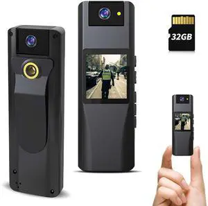 SYDYAM Mini Body Worn Camera 2K/1440P HD, 32GB Small Body Camera 7H Recording, Premium Portable Body Cam with Night Vision & Motion Detection Wearable for Office Home Security Guard Pet Record