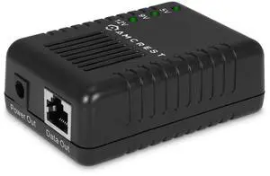 Amcrest Active PoE Splitter Adapter, IEEE 802.3af compliant, Up To 100 meters, 5V / 12V Output