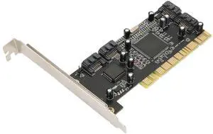 PCI to 4 Port SATA Card, 4 Channel PCI SATA Card 4 Ports, Simple 1.5Gbps PCI SATA Controller, Stable and SATA Expansion Card for Desktop PC
