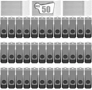AGECASH 512MB Flash Drives 50 Pack USB 2.0 Flash Drive Bulk Thumb Jump Drive Multipack Memory Stick Pack of 50 for Data Stroage and Backup 50PCS 512MB Gray