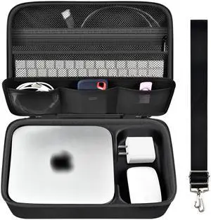 Case Compatible With Apple 2023 Mac Mini M2/M1 & Previous Model Desktop Computer, Electronics Organizer for Keyboard, Magic Mouse and Accessories (Box Only) - Black