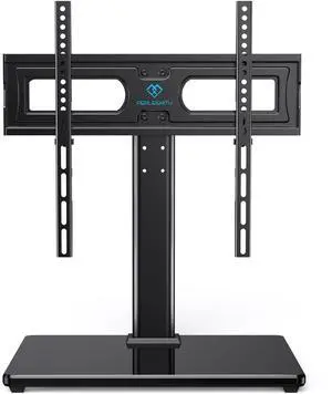 PERLESMITH Universal TV Stand Table Top TV Base for 32 to 60,65 inch LCD LED OLED 4K Flat Screen TVs-Height Adjustable TV Mount Stand with Tempered Glass Base,VESA 400x400mm,Holds up to 88lbs,PSTVS15