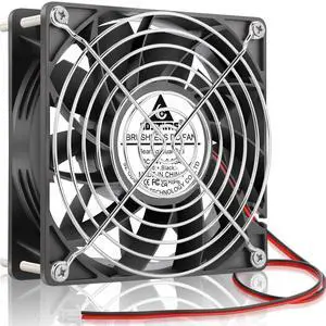 GDSTIME 140mm x 38mm High Static Pressure Fan 24V 2-Pin - 140x140x38mm Dual Ball Bearing Brushless Cooling Fan for CPU Coolers, Heat Sinks, Radiators