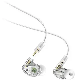 MEE audio Professional MX4 PRO Quad-Driver Hybrid Musicians In Ear Monitor Headphones with High-Resolution Reference Sound, Noise Isolating Earbuds Earphones with Detachable Cables, Transparent
