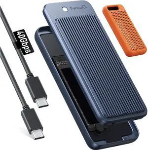 40Gbps M.2 NVMe SSD Enclosure, Maintenance-Free, Dual-Sided Raised Heatsink, Tool-Free Quick-Open, for Thunderbolt 4/3/USB4/3.2/3.0, for Mac Mini M4/Pro, M1 M2 Pro/Max, SSD Size 2280/2260/2242/2230
