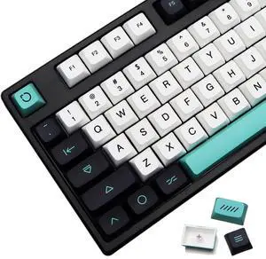 MOLGRIA Light Cyan Keycaps 129 Set for Mechanical Keyboard, Custom PBT XDA Profile Key Caps with Keycap Puller for Gateron Kailh Cherry MX Switch 104/84/74/68/64/61 ANSI/ISO Keyboard