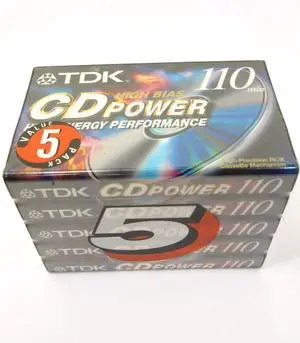 TDK High Bias CD Power 110 Minute Tape 5-Pack