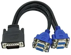 suckoo graphics card DMS 59pin to 4 port VGA cable computer host external vga monitor TV projector adapter converter splitter 25cm