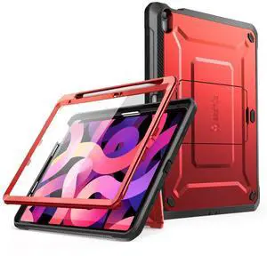 SUPCASE for iPad 11th Gen A16 Chip 11 Inch 2025 Case with Screen Protector (Unicorn Beetle Pro), [Built-in Stand & Pencil Holder] Heavy Duty Protective Cover for iPad 10th Gen 10.9 Inch 2022, Ruddy