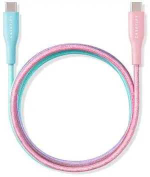CASETiFY Powerthru USB-C to USB-C Cable (2m/6.6ft) - Cotton Candy