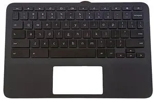 wzqrps Replacement Laptop Upper Case Palmrest Non-Backlit Keyboard Assembly Part for HP Chromebook 11MK G9 EE M44258-001 Black