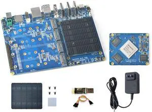 WayPonDEV CM3588 Plus Network Storage Module NAS Kit, 16GB LPDDR5 Single Board Computer, RK3588 CPU 6TOPs NPU Mali-G610 GPU, Support 4X NVMe SSD for Home Cloud Server, 8K Video Encoders (16+64GB)