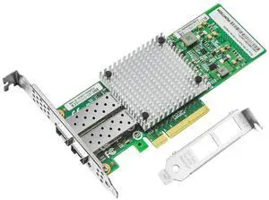 10Gb Network Card with Intel 82599ES Chip,Dual SFP+ Ports PCI Express Ethernet Adapter Support Windows Server/Linux/VMware, Compare to Intel X520-DA2