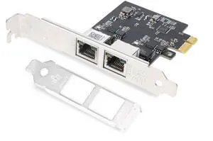 2.5Gbase-T PCIE NIC with Realtek RTL8125 Chip, Dual RJ45 Port 2500/1000/100 Mbps Network Adapter, PCIe X1,Ethernet Card for Windows/Windows Server/Linux