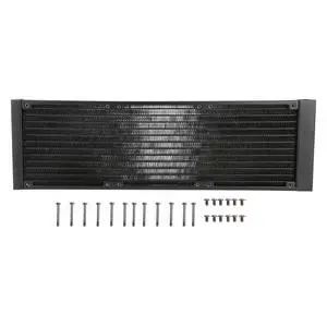 High Performance Water Cooling Radiator, Aluminum PC Heat Exchanger with 12 Tubes for Efficient Cooling (360mm Size) - Perfect for Gaming Computers and Custom Liquid Cooling Systems