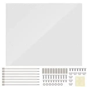 ASHATA PC Open Frame Test Bench, Open Frame Transparent Acrylic Overlock Computer Case DIY Base Stand for ATX Mothboard