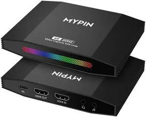 4K 60fps HDMI Video Game Capture and Passthrough Support HDR & VRR,1080P 120fps Capture for Games Console Live Streaming and Video Recording in 4K