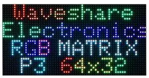RGB Full-Color LED Matrix Panel Display, 64×32 Pixels for Raspberry Pi, Pico, ESP32, Ardui,etc, Adjustable Brightness