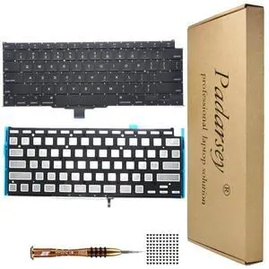 Pardarsey Replacement Backlight Backlit Keyboard Compatible with MacBook Air Retina 13" M1 A2337 Late 2020 Year US Layout+Keyboard Screws+Screwdriver