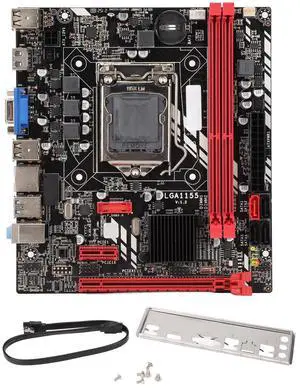 Desktop Computer Motherboard, DDR3 Motherboard Support 1155 Pins I3 I5 I7 Processor 2 DDR3 100M Network Interface Stable Power Gaming Motherboard