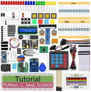Freenove RFID Starter Kit for Raspberry Pi 5 4 B 3 B+ 400 Zero 2 W, 927-Page Detailed Tutorial, Python C Java Scratch Processing Code, 204 Items, 122 Projects (Raspberry Pi NOT Included)