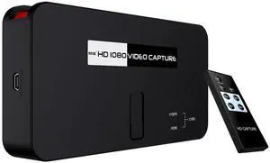 Ezcap284 Standalone Video Capture Card, All in One 1080P Capture Card via HDMI/Ypbpr/AV Input with Remote Control, Compatible with Nintendo Switch PS4 and PS3, Xbox one,N64, Blu-Ray