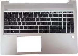 F-HONG ELECTRONIC CO LIMITED New Replacement for HP Probook 450 455R G6 450 455 G7 Laptop Upper Case Palmrest Non-Backlit Keyboard Assembly Part Top Sliver 15 inch
