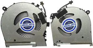 LANDALANYA Replacement New Laptop CPU and GPU Cooling Fan for HP OMEN 15-DH 15-DH0015NR 15T-DH000 15-DH001NR 15-DH002NR 15-DH0161TX TPN-C143 Series Laptop ND8CC01-18L04/6 ND8CC01-18L05/7 Fan DC12V