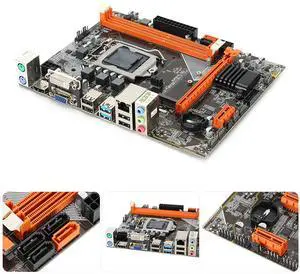 Desktop Motherboard for Intel B75 M.2 High Speed Hard Disk 1155Pin USB3.0 SATA3 DDR3, 1155 Pin Computer MATX Motherboard, NVME NGFF Mode, SATA3.0/USB3.0/6-Channel Audio Chip