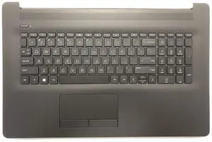 Replacement for HP Pavilion17BY 17-by 17CA 17-CA 17Q-CS Laptop Upper Case Palmrest Touchpad with Keyboard Assembly Part L22750-001 6070B1308103 Grey