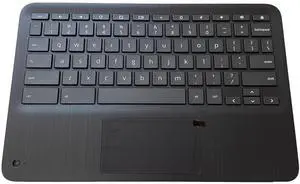 LTPRPTS Replacement Laptop Upper Case Palmrest Keyboard Touchpad Assembly Part Non-WFC for HP Chromebook X360 11 G3 EE L92215-001 Black