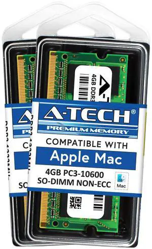 A-Tech for Apple 8GB Kit 2X 4GB PC3-10600 1333Mhz Mac Mini iMac Mid 2011 Mid 2010 Late 2011 MC508LL/A A1311 MC509LL/A MC510LL/A A1312 MC978LL/A MC816LL/A A1347 MC936LL/A Memory RAM