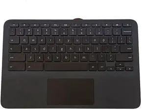 wzqrps Replacement Laptop Upper Case Palmrest Non-Backlit Keyboard Touchpad Assembly Part for HP Chromebook 11MK G9 EE M44258-001 Black