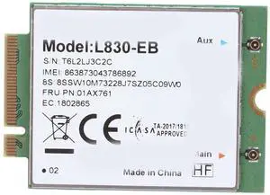 VBESTLIFE Network Card 4G Module LTE FDD Computer Components for X280 T480 T480s T580 P52s L480 L580 T490 T590 P53s T490s X390 L490 L590 P43s M.2 Key B Interface VBESTLIFE Network Card 4G Module LTE FDD Computer Components for X280 T480 T480s T580 P52s L480 L580 T490 T590 P53s T490s X390 L490 L590 P43s M.2 Key B Interface