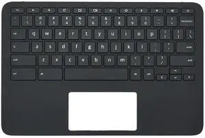 Jxjslp Replacement Upper Case Palmrest for HP Chromebook 11MK G9 EE (MediaTek) Series Laptop US Layout Keyboard Assembly Top Cover M44258-001 Black
